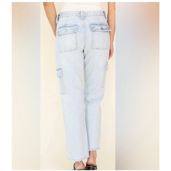 Kancan Women's 7/27 Felicity High Rise Slim Straight Leg Cargo Jeans - Picture 4 of 11